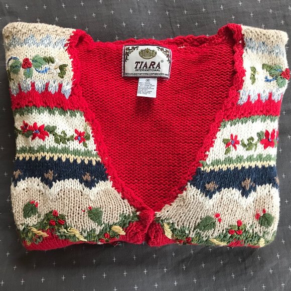 Tiara Christmas Sweater w/ actual Jingle Bells!! - Picture 4 of 6